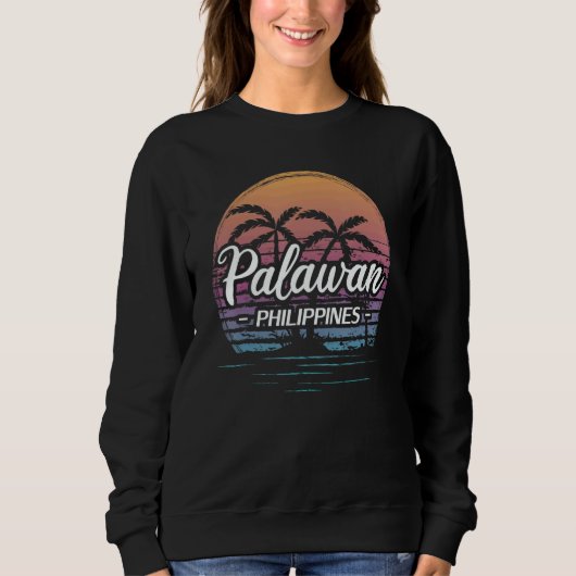Vintage Philippines Vacation Travel Asia Palawan 1 Sweatshirt (Vorderseite)