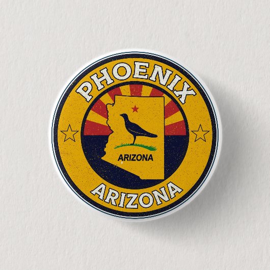 Vintage Phoenix, Arizona Geschenke Button (Vorderseite)