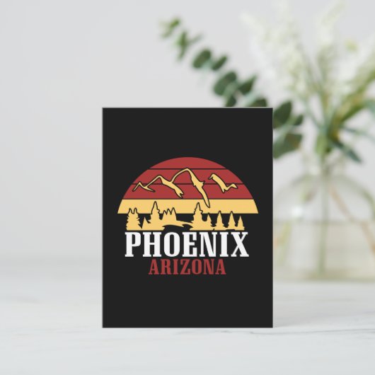 Vintage Phoenix Arizona USA Art Sunset (Stehend Vorderseite)