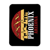 Vintage Phoenix Arizona USA Art Sunset Magnet (Vertikal)