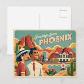 Vintage Phoenix Postkarte | Grüße von Phoenix (Vorne/Hinten)