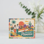 Vintage Phoenix Postkarte | Grüße von Phoenix (Stehend Vorderseite)