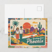 Vintage Phoenix Postkarte | Grüße von Phoenix (Vorne/Hinten)