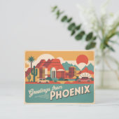 Vintage Phoenix Postkarte | Grüße von Phoenix (Stehend Vorderseite)