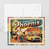 Vintage Phoenix Postkarte | Grüße von Phoenix (Vorne/Hinten)