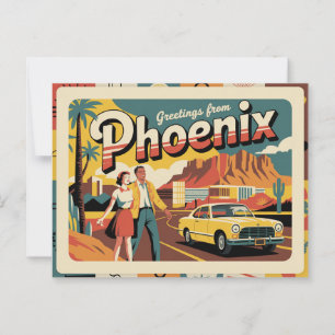 Vintage Phoenix Postkarte   Grüße von Phoenix