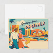 Vintage Phoenix Postkarte | Grüße von Phoenix (Vorne/Hinten)