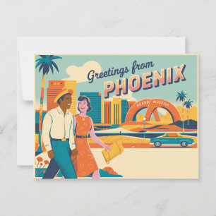 Vintage Phoenix Postkarte   Grüße von Phoenix