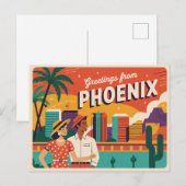 Vintage Phoenix Postkarte | Grüße von Phoenix (Vorne/Hinten)