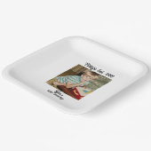 Vintage Photo Birthday Personalized  Pappteller (Gewinkelt)