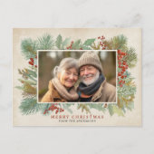 Vintage Photo Christmas Card Feiertagspostkarte (Vorderseite)