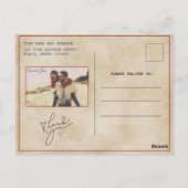 Vintage photo Editable Old-Fashioned Thank You Postkarte (Rückseite)
