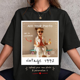Vintage Photo Nostalgic Birthday Custom Year T-Shirt
