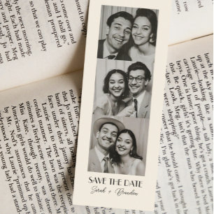Vintage-Photobooth-Lesezeichen-Qrcode-Speichern Si Telefonnummerkarte