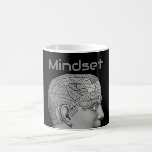 Vintage Phrenologie Kopf Mind Mindset Brain Map Kaffeetasse (Mittel)