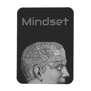 Vintage Phrenologie Kopf Mind Mindset Brain Map Magnet