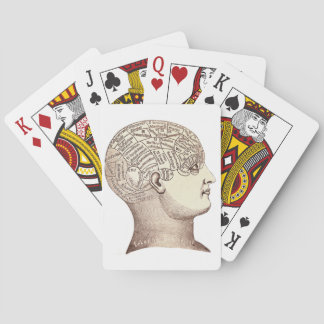 Vintage-Phrenologie-Spielkarten Spielkarten