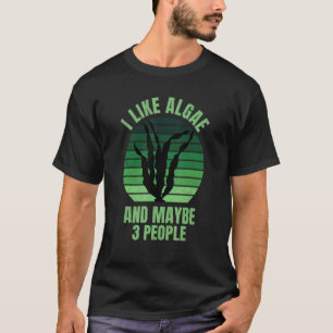 Vintage Phycologist Ich mag Algen und vielleicht 3 T-Shirt