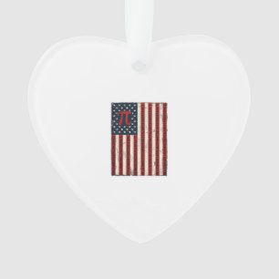 Vintage-Pi-Amerikanische-Flagge-Mathe-Lehrer-Shirt Ornament