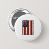 Vintage-Pi-Amerikanischer-Flagge-Mathe-Lehrer-Shir Button (Vorne & Hinten)