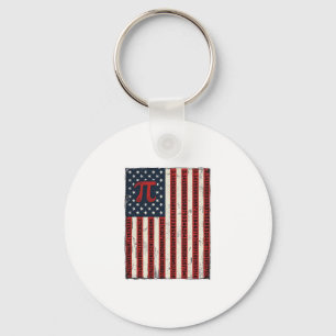Vintage-Pi-Amerikanisches-Flagge-Mathe-Lehrer-Shir Schlüsselanhänger