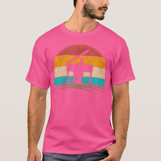 Vintage-Pianist Retro 70er Jahre abgenutzter Klavi T-Shirt