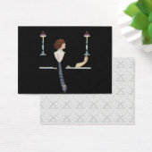 Vintage Piano Girl-Geschenkmarke (Schreibtisch)