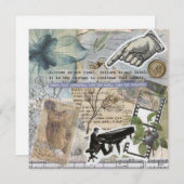 Vintage Piano Man Flat Grußkarte (Vorne/Hinten)