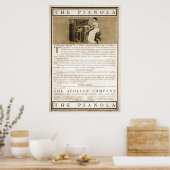 Vintage Pianola Ad aus 1899 Poster (Küche)