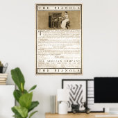 Vintage Pianola Ad aus 1899 Poster (Heimbüro)