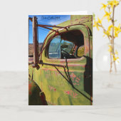 Vintage Pick Up Truck Karte (Gelbe Blume)
