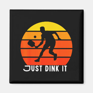 Vintage-Pickleball-Dink-Spieler alter Mann Opa Mam Magnet