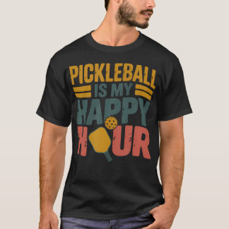 Vintage Pickleball Ist Meine Happy Hour Retro-Spie T-Shirt