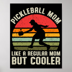 Vintage Pickleball-Mama Lebensader für Frauen Poster