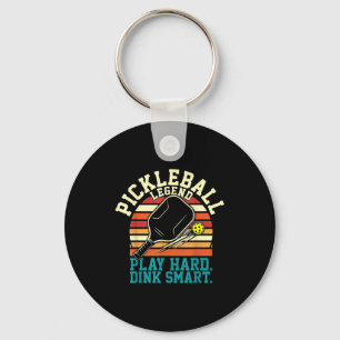 Vintage Pickleball Retro-Linien minimaler Klassike Schlüsselanhänger