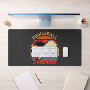 Vintage Pickleball Sunshine Club Retro Paddel Schreibtischunterlage