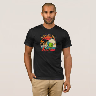 Vintage Pickleball Sunshine Club Retro-Paddle T-Shirt