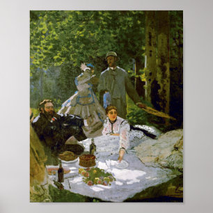 Vintage Picknick im Grünen Claude Monet Poster