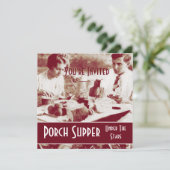 Vintage Picknick-Party Einladung (Stehend Vorderseite)