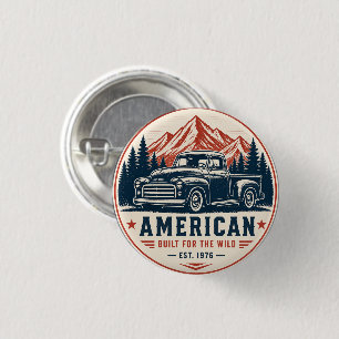 Vintage-Pickup-Truck Amerikanisch Gebaut Für Die W Button
