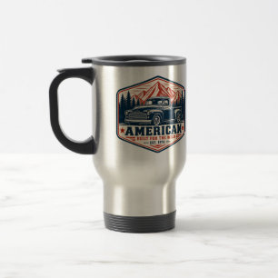 Vintage-Pickup-Truck Amerikanisch Gebaut Für Die W Reisebecher