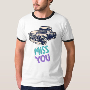 Vintage-Pickup-Truck vermisst dich auf lange Dista T-Shirt
