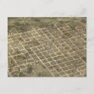 Vintage Pictorial Map of Columbia SC (1872) Postkarte