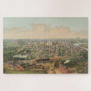 Vintage Pictorial Map of Columbus OH (1867) Puzzle