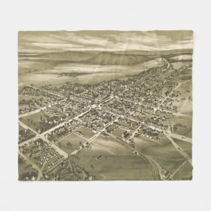 Vintage Pictorial Map of Gettysburg PA (1888) Fleecedecke