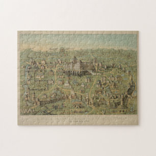 Vintage Pictorial Map of Jerusalem Israel (1871) Puzzle