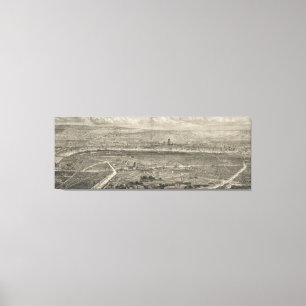 Vintage Pictorial Map of London England (1861) Leinwanddruck