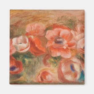 Vintage Pierre Auguste Renoir Blau Rosa Anemonen Magnet