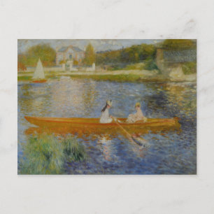 Vintage Pierre Auguste Renoir Booten auf der Seine Postkarte