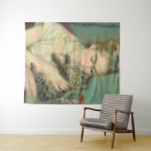 Vintage Pierre Auguste Renoir Frau mit Katze Wandteppich (Beispiel (Horizontal))